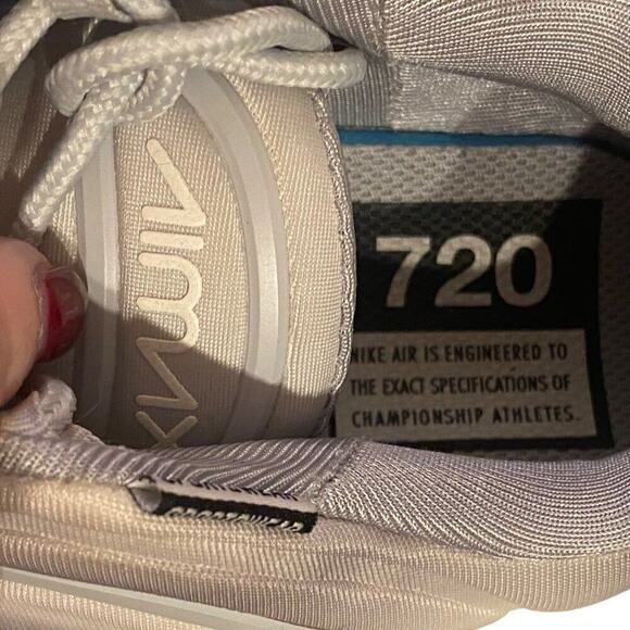 NIKE "Air Max 720" Women's Running Shoes, 8, Gray Nebula, Rainbow Colors - Picture 8 of 11